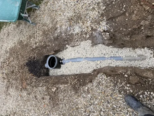 Réparation d'un tuyau d'assainissement diamètre 100 sur la commune de Saint-Romain-de-Benay, Meschers-sur-Gironde, ROBERT TRAVAUX PUBLICS