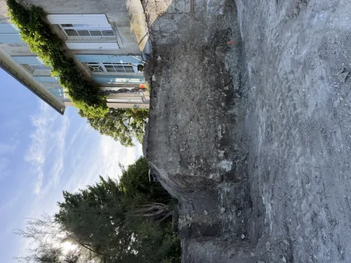 Terrassement pour un futur mur de soutainement de 2.5m de hauteur sur la commune de Boutenac-Touvent, Meschers-sur-Gironde, ROBERT TRAVAUX PUBLICS